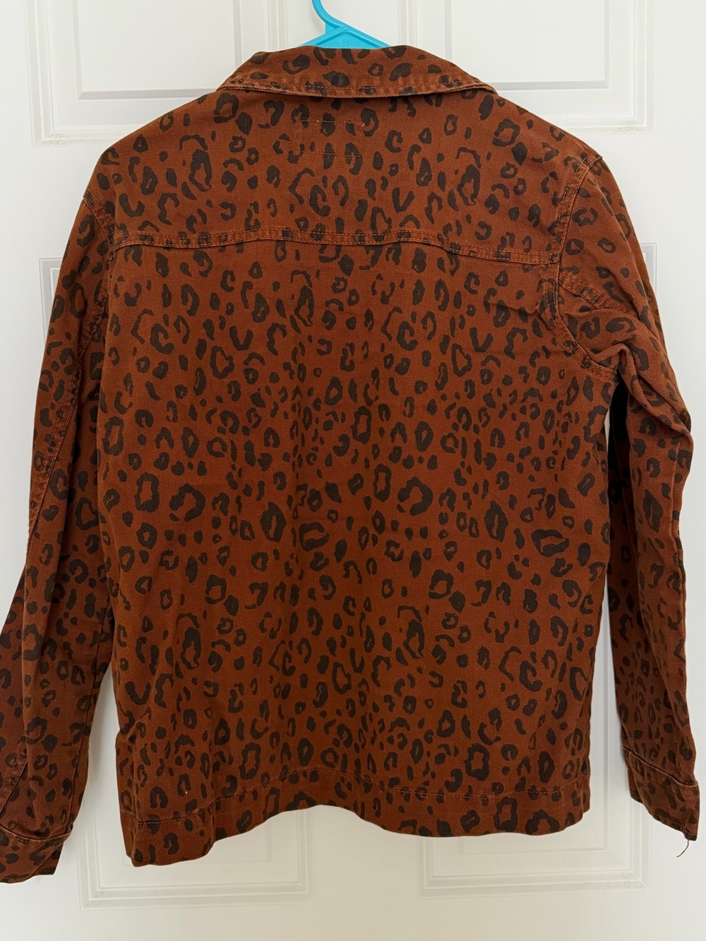 Universal Thread Rust Brown Leopard Print Jacket - Picture 2 of 4